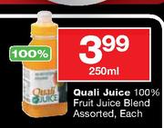 Quali Juice 100% Fruit Juice Blend Assorted-250ml Each