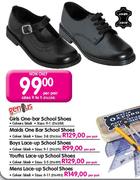 Genius Mens Lace-up School Shoes-Per Pair