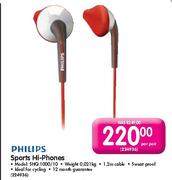Philips Sports Hi-Phones-Per Pair