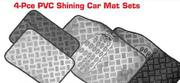 4-Pce PVC Shining Car Silver Mat Sets-Per Set