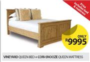 Vineyard Queen Bed+Cori-Snooze Queen Mattress