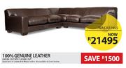 100% Genuine Leather Kariba Leather Corner Unit
