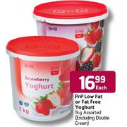 PnP Low Fat Or Fat Free Yoghurt Assorted-1Kg Each