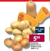 Potatoes, Butternut Or Onions Loose Sell-Per Kg