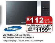 Samsung Metallic Electronic Microwave Oven With Grill-28ltr