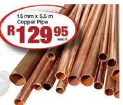 Copper Pipe-22mmx5.5mm Each