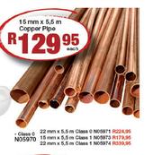 Copper Pipe-15mmx5.5mm Each
