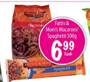 Fattis & Moni's Macaroni/Spaghetti-500g Each