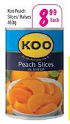 Koo Peach Slices/Halves-410g Each