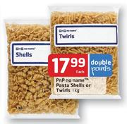 PnP No Name Pasta Shells Or Twirls - 1kg Each