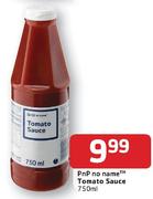 PnP No Name Tomato Sauce - 750ml
