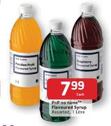 PnP No Name Flavoured Syrup-1L Each
