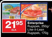 Enterprise Rugspek-250g/Like-It-Lean Rugspek-170g Elk