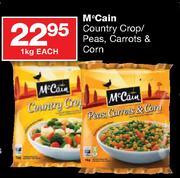 M Cain Country Crop/Peas, Carrots & Corn-1Kg Each