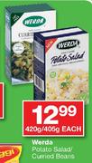 Werda Potato Salad/Curried Beans-420g/405g Each