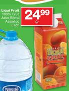 Liquid Fruit 100% Fruit Juice Blend Assorted-2L Each