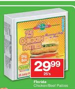 Florida Chicken/Beef Patties-25's