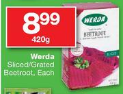 Werda Sliced/Grated Beetroot-420g Each