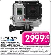 Gopro Hero 3 White Full HD Action Video Camera
