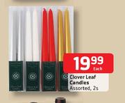 Clover Leaf Candles Assorted-2's Each