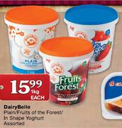 Dairy Belle Plain/Fruits Of The Forest/In Shape Yoghurt Assorted-1kg Each