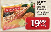 County Fair Hoender Steaklets Verskeidenheid-400g