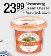 Simonsberg Cream Cheese Assorted-230g Each