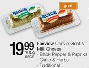 Fairview Chevin Goat's Milk Cheese(Black Pepper & Paprika/Garlic & Herbs/Traditional)-100g Each