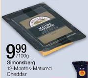Simonsberg 12-Months-Matured Cheddar-Per 100g