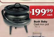 Bush Baby Cast Iron Pot No. 3-Each