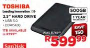 Toshiba 2.5" Hard Drive-500GB (1041569)