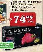 Cape Point Tuna Steaks 2 Premium Steaks (Pole-Caught In The Indian Ocean)-400g