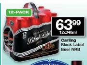 Carling Black Label Beer NRB-12 x 340ml 