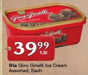 Ola Gino Ginelli Ice Cream-1.5L Each