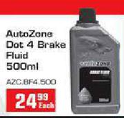 Autozone Dot 4 Brake Fluid-500ml Each