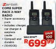 Zartek Com8 Super Pack 2-Way Radio