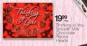 Thinking Of You Smooth Milk Chocolate Praline Hearts-100g
