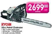 Ryobi Petrol Chainsaw-50cc Each 	 	 	