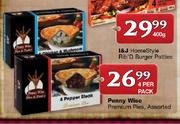 Penny Wise Premium Pies Assorted-4 Per Pack