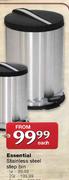 Essential Sainless Steel Step Bin-20L Each