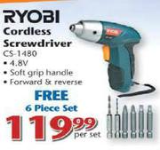 Ryobi Cordless Screwdriver-Per Set