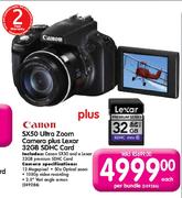 Canon SX50 Ultra Zoom Camera plus Lexar 32GB SDHC Card