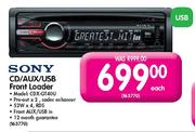 Sony CD/AUX/USB Front Loader(CDX-GT40U)