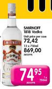 Smirnoff 1818 Vodka-750ml