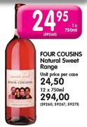 Four Cousins Natural Sweet Range-12 x 750ml