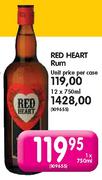 Red Heart Rum-12 x 750ml