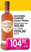 Southern Comfort Liqueur Whisky-12 x 750ml