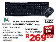 Logitech Wireless Keyboard & Mouse Combo(MK260)