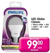 Philips LED Globe Classic-Each