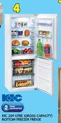 KIC Bottom Freezer Fridge-309Litre (Gross Capacity)